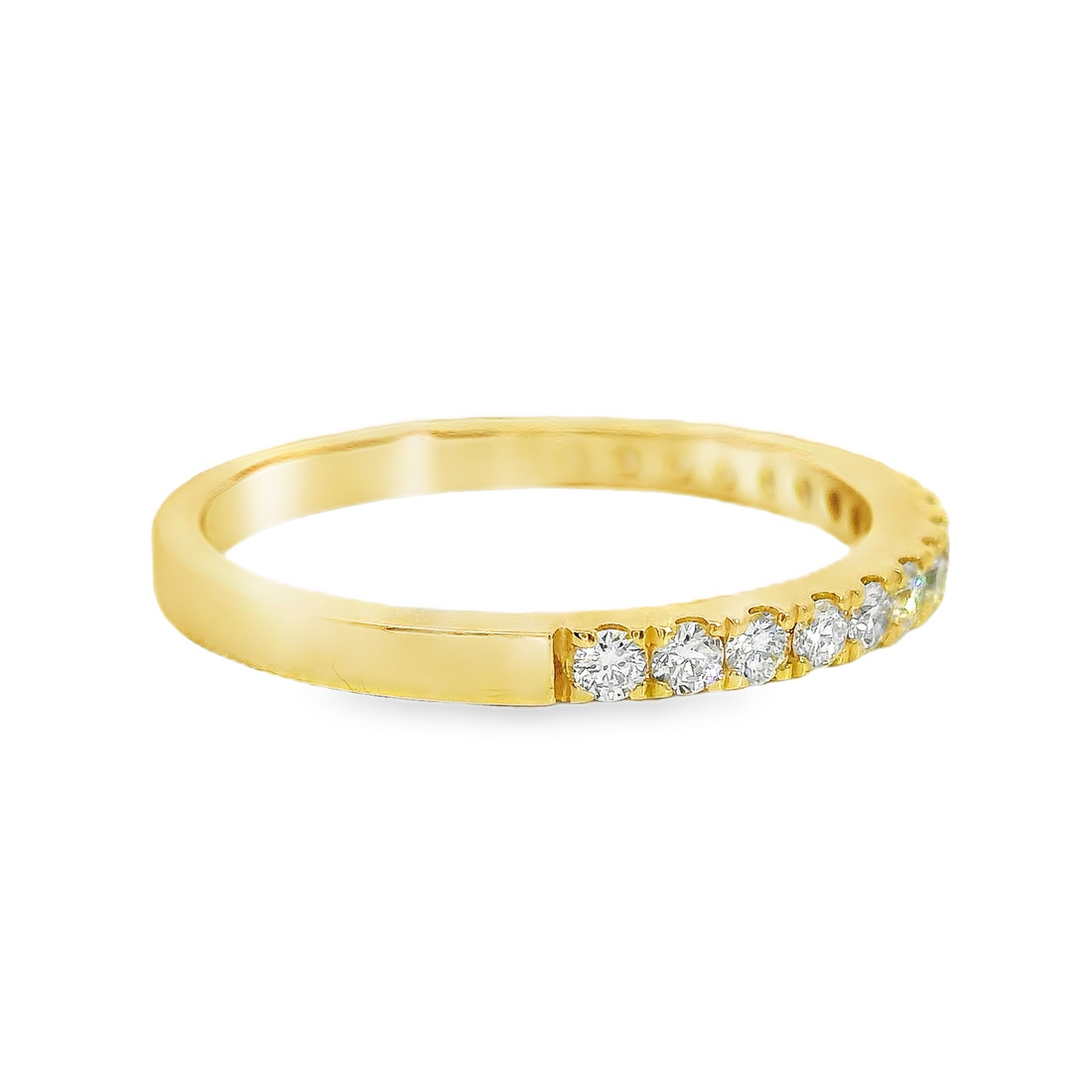 18kt White Gold Natural Round Diamond Prong Set Wedding Ring (0.36ct)