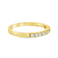 18kt White Gold Natural Round Diamond Prong Set Wedding Ring (0.36ct)