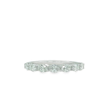 18K Ladies White Gold Diamond Wedding Band (.95ct)