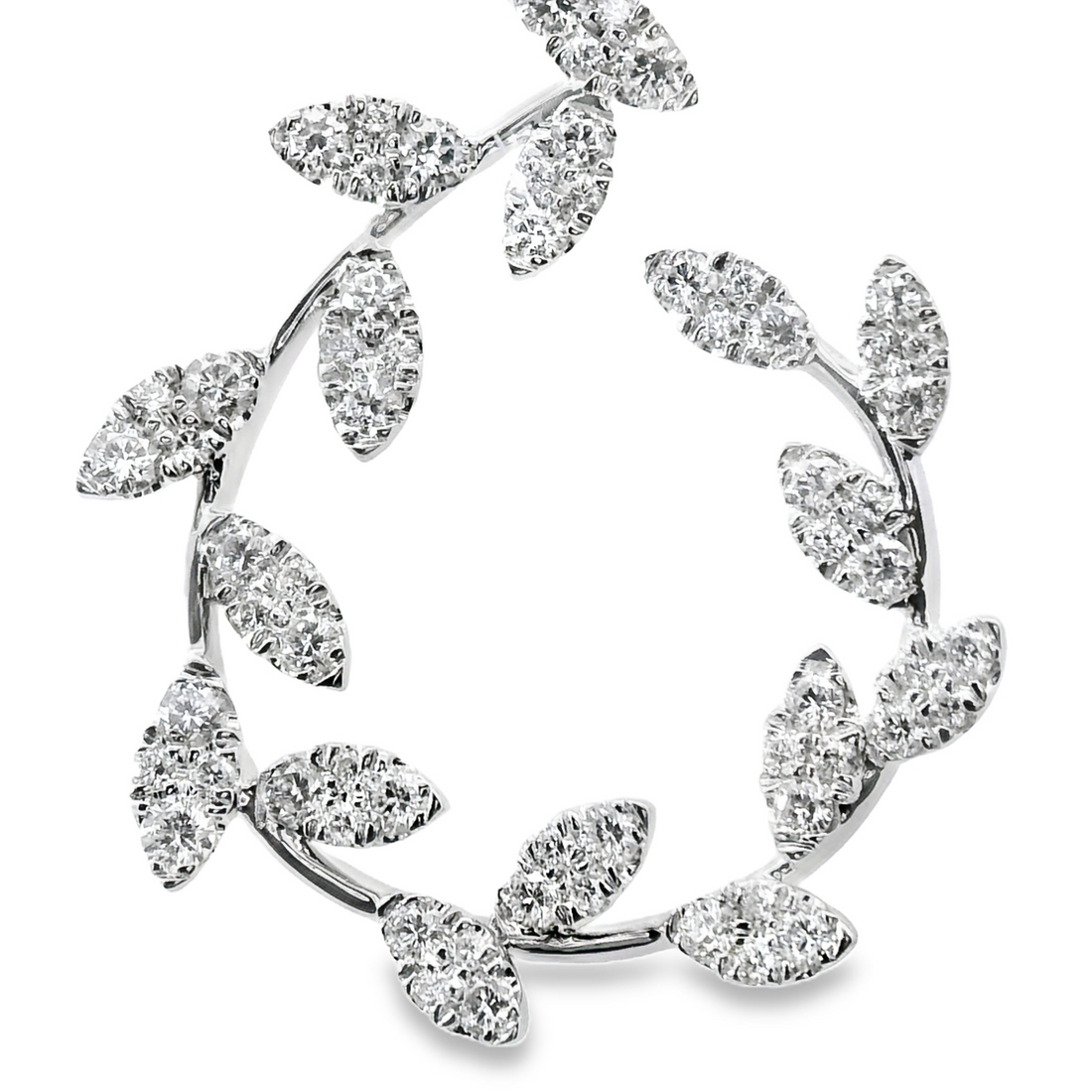 18kt White Gold Natural Diamond Free Form Pendant (0.74ct)