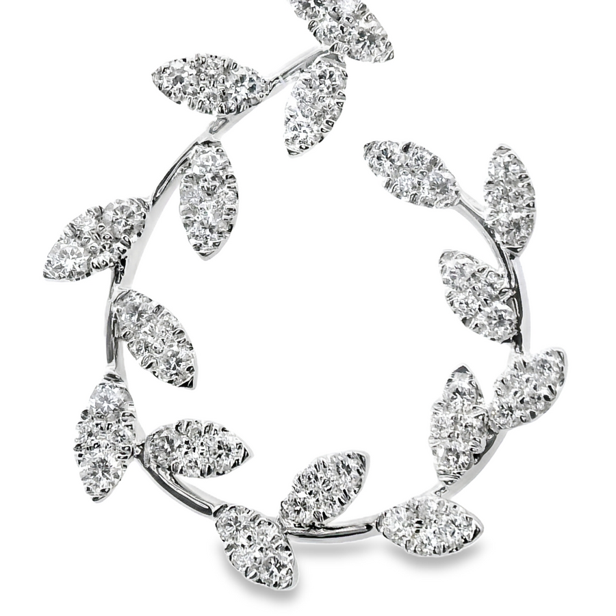 18kt White Gold Natural Diamond Free Form Pendant (0.74ct)