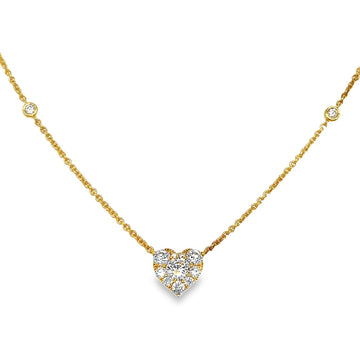 18kt Yellow Gold Diamond Heart Pendant (.72ct)