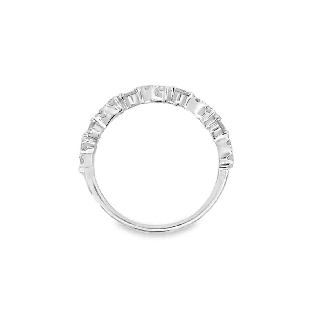 18K White Gold Natural Diamond Wedding Ring (.36ct)