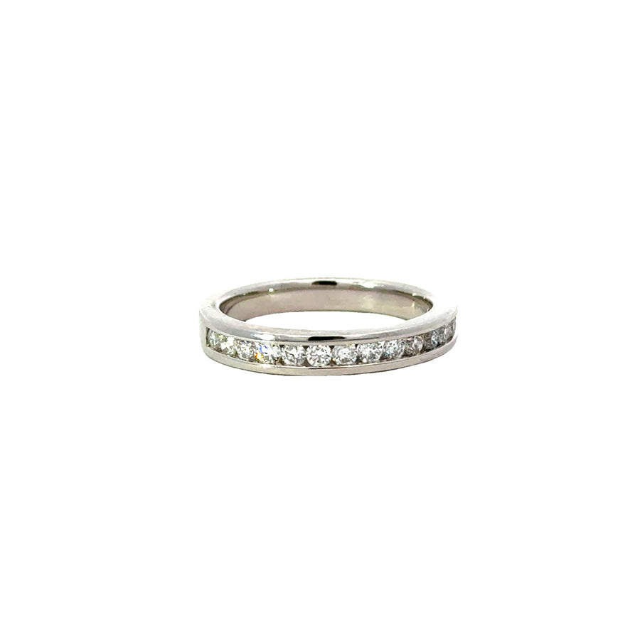 18k White Gold Natural Diamond Wedding Ring (.51ct)