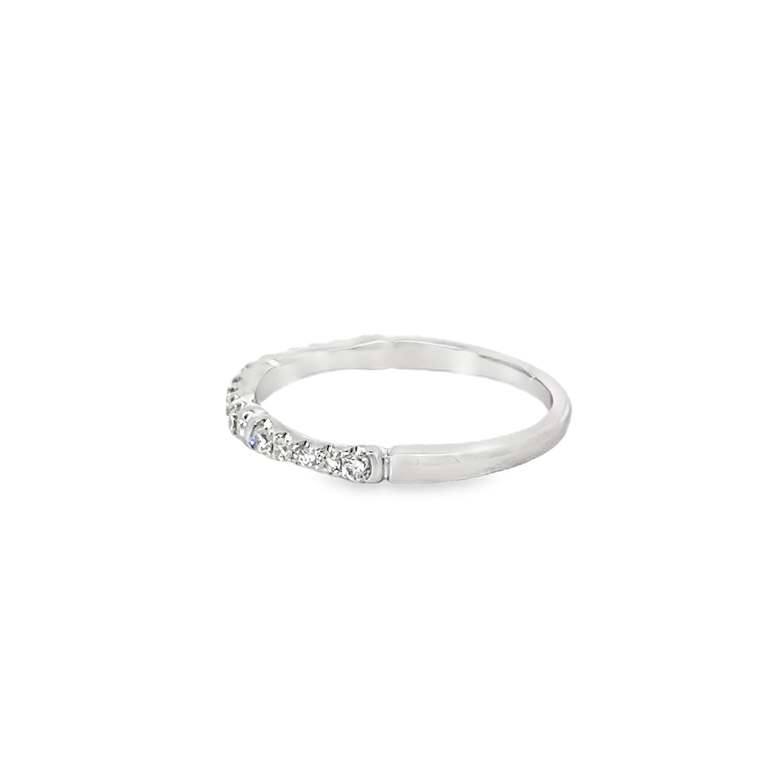 18kt White Gold Diamond Prong Set Wedding Ring (0.27ct)