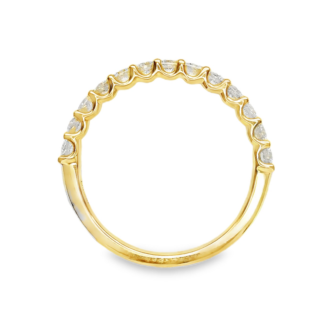 18kt Yellow Gold Natural Round Diamond Wedding Ring (.59ct)