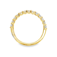 18kt Yellow Gold Natural Round Diamond Wedding Ring (.59ct)