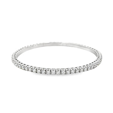 14kt White Gold Natural Diamond Stretch Bracelet (4ct)