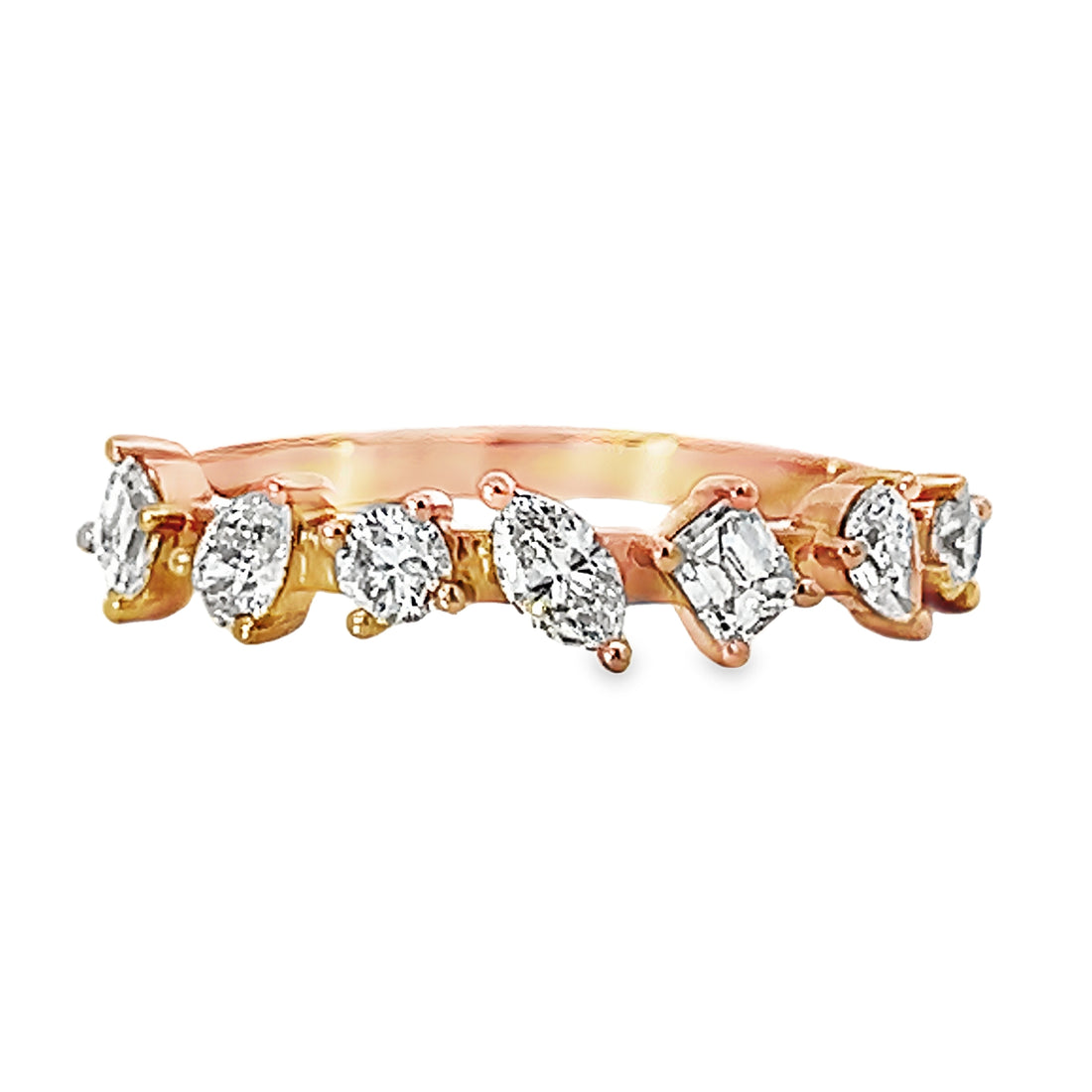 18kt Rosé Gold Diamond Geometric Ring (0.62ct)