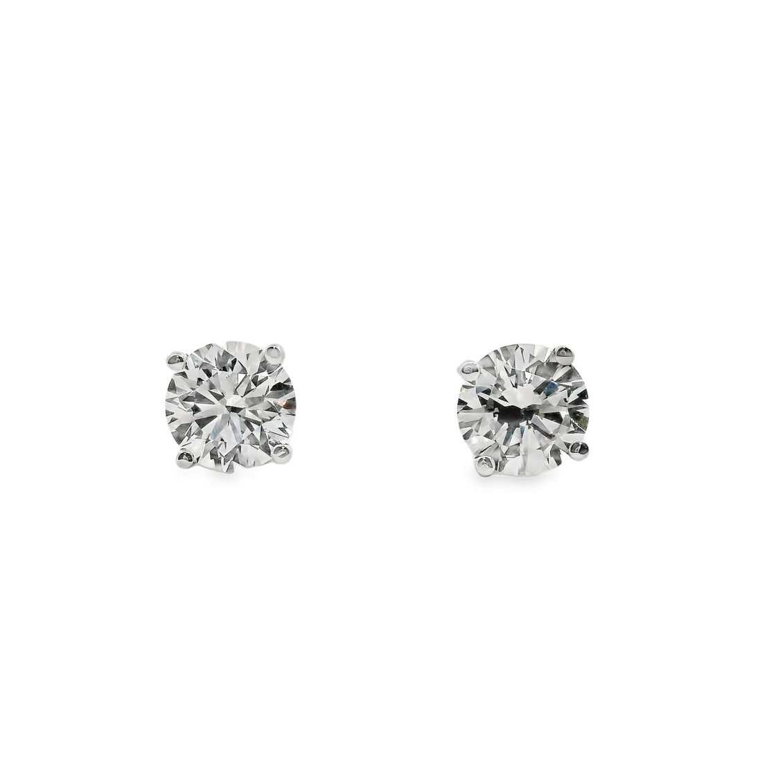 14kt White Gold Lab-Grown Round Diamond Stud Earrings (1.45ct)