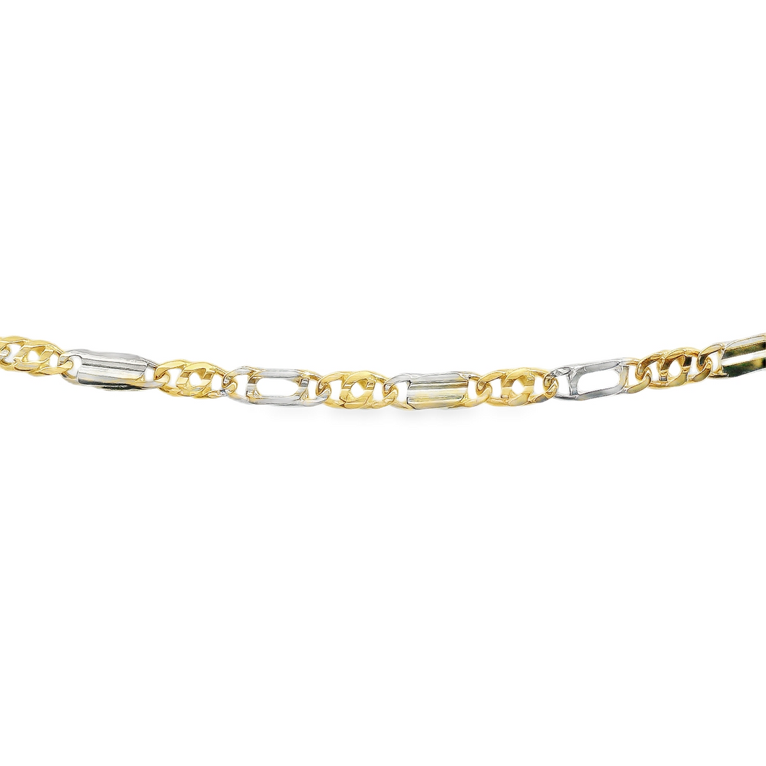 14kt Yellow Gold 7" 2.3mm Fancy Link Bracelet (2.5g)