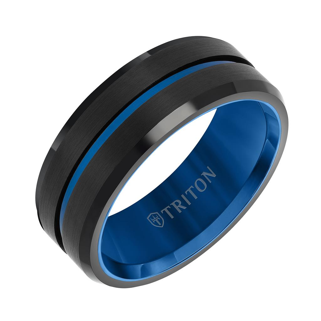 Triton Black Tungsten 8mm Matte Finish Ring
