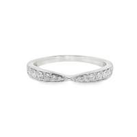 Platinum Natural Round Diamond Wedding Ring (.29ct)