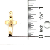 18kt Yellow Gold Italian Made Cross Charm (1.32g)