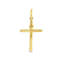 14kt Yellow Gold Italian Made Cross Pendant (.95g)