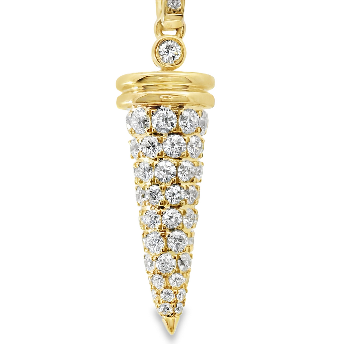 18kt Yellow Gold Natural Diamond Drop Pendant (1.24ct)