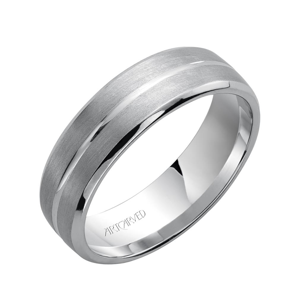 Artcarved 14K White Gold 4.5mm Comfort Fit Wedding Ring