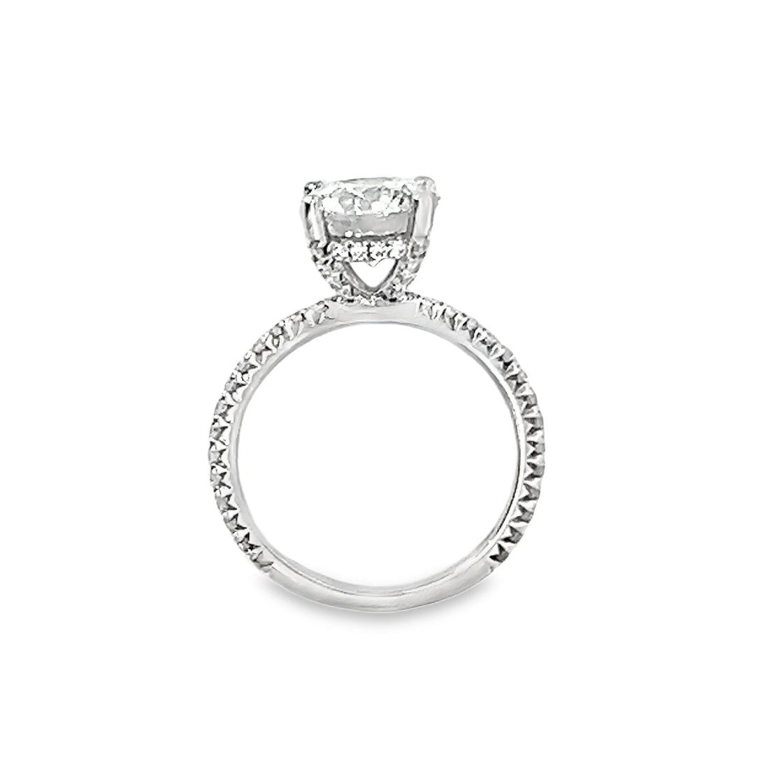 18K White Gold Lab-Grown Round Diamond Engagement Ring (2.01ct)