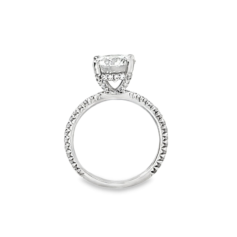 18K White Gold Lab-Grown Round Diamond Engagement Ring (2.01ct)