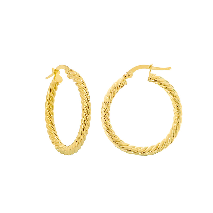 10kt Yellow Gold Medium Hoop Earrings