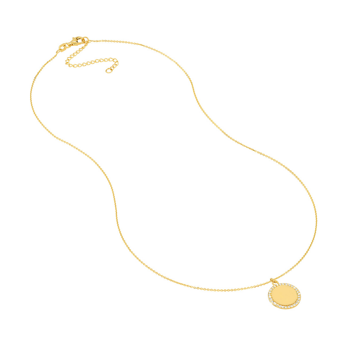 14kt Yellow Gold Round Diamond Circle Pendant (.06ct)