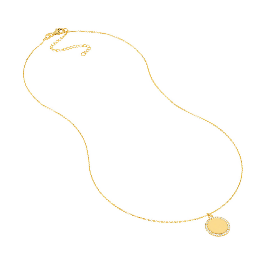 14kt Yellow Gold Round Diamond Circle Pendant (.06ct)