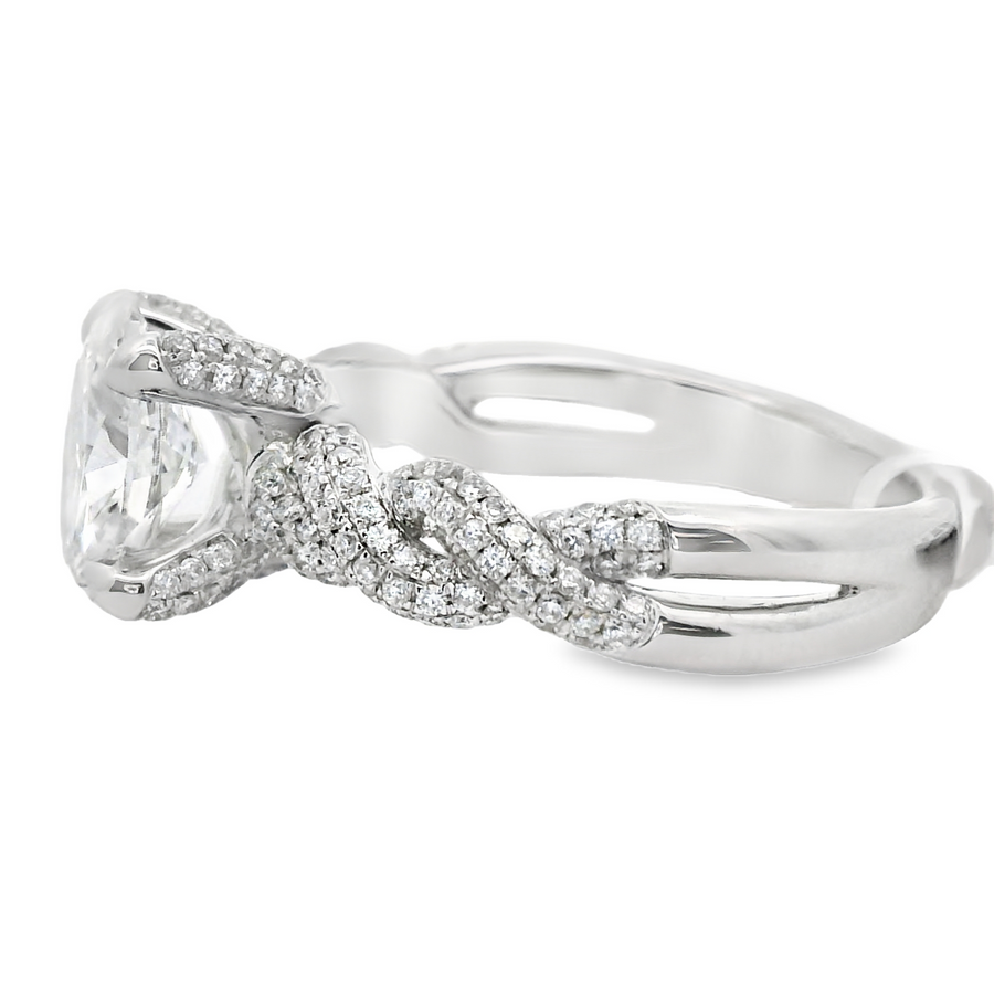18kt White Gold Lab-Grown Oval Diamond Engagement Ring (2.29ct)