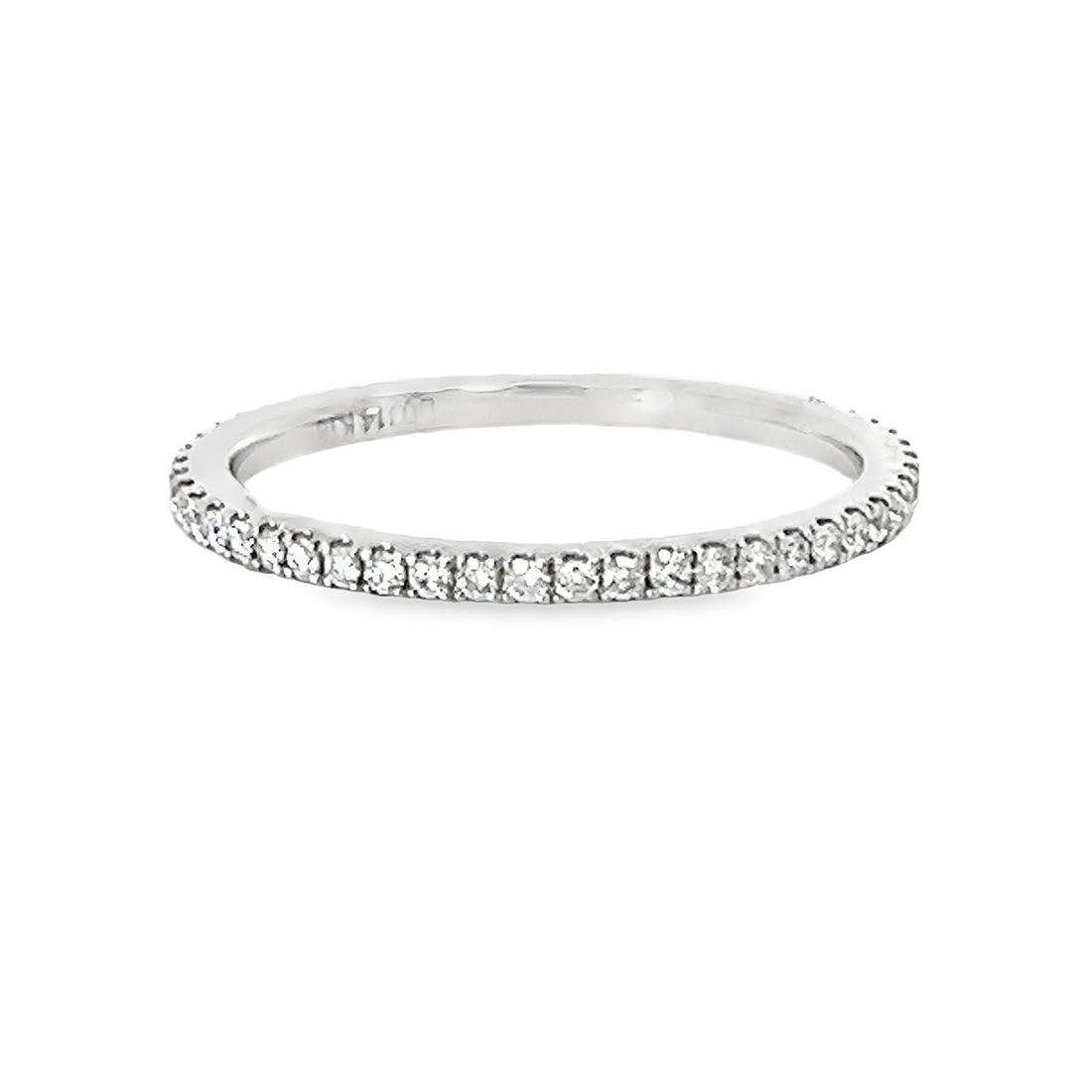18kt White Gold Natural Full Cut Round Diamond Eternity Ring (.31ct)