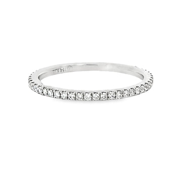 18kt White Gold Natural Full Cut Round Diamond Eternity Ring (.31ct)