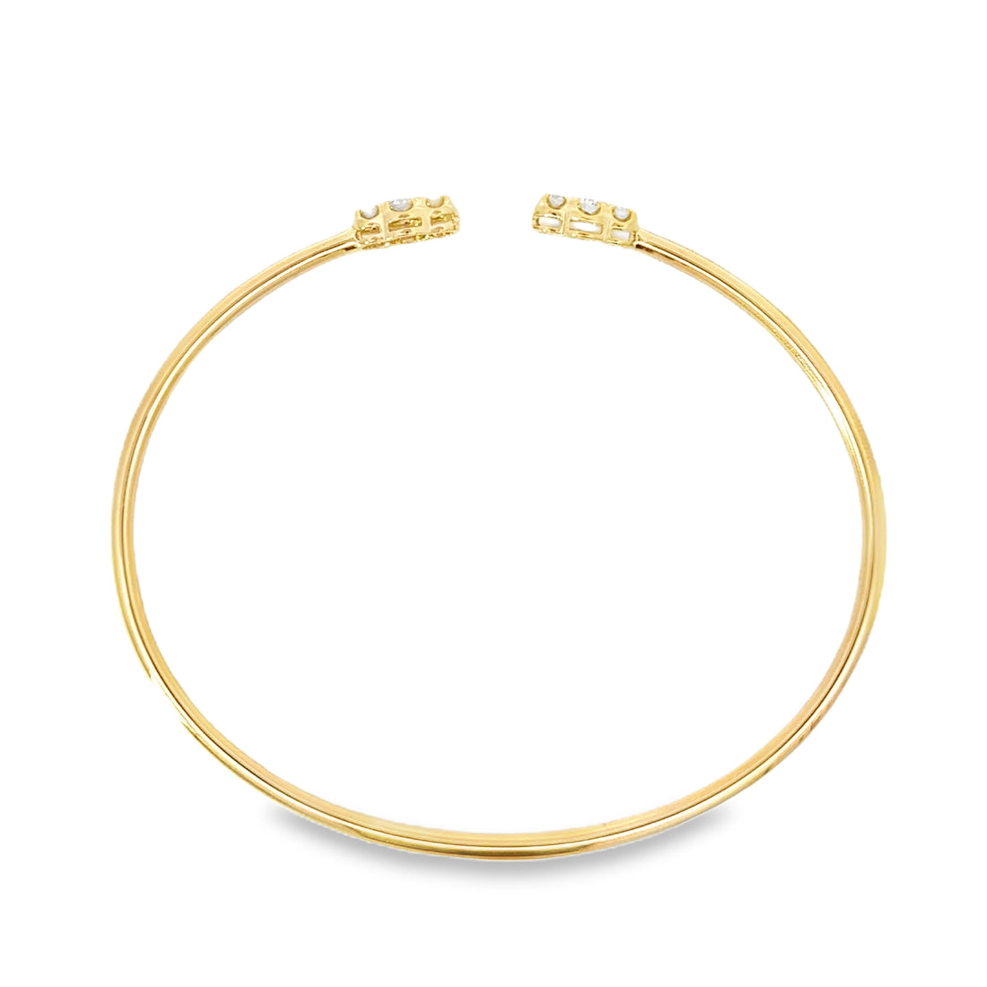 18kt Yellow Gold Natural Diamond Bangle Bracelet (0.34ct)