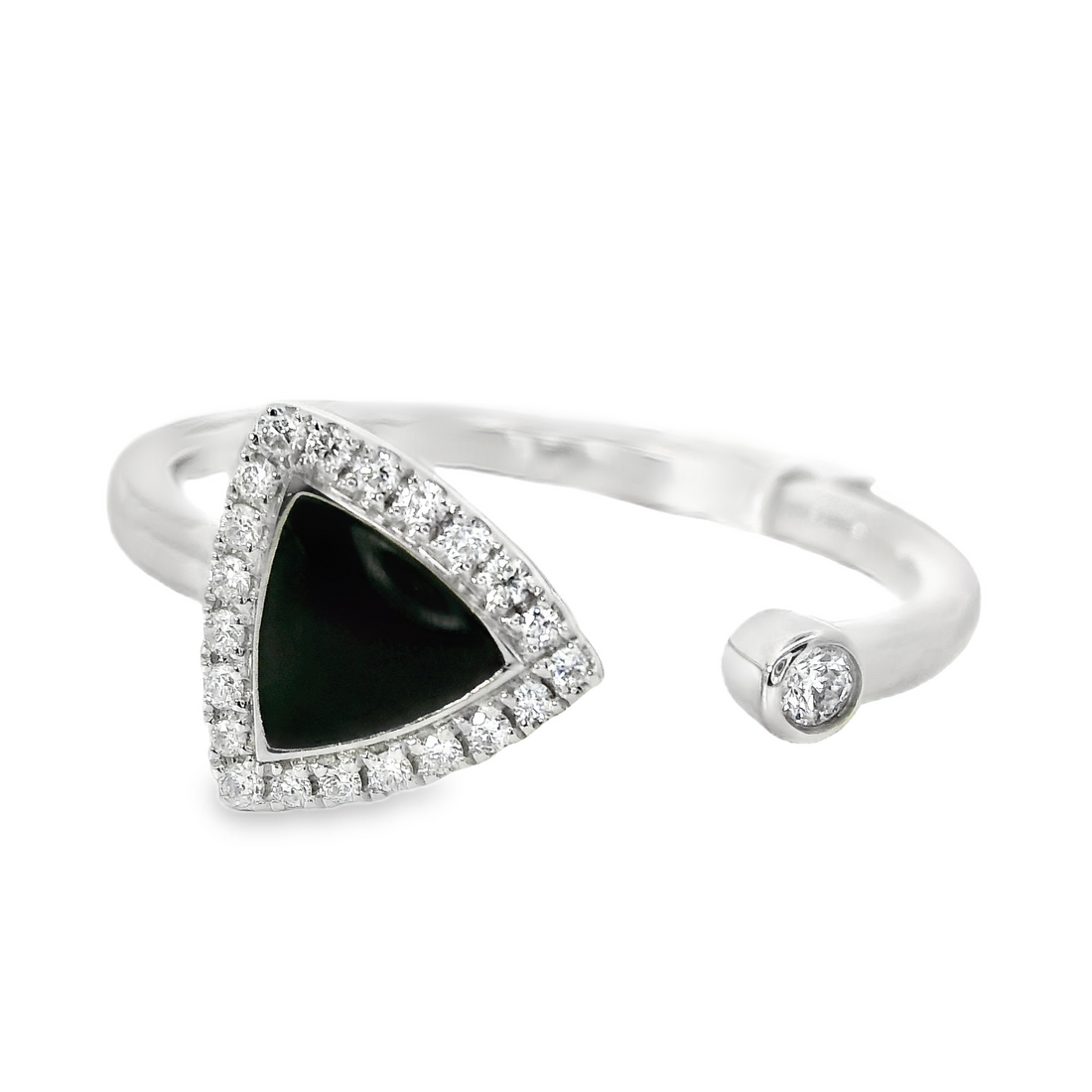 18kt White Gold Round Natural Diamonds and Ring (0.09ct)