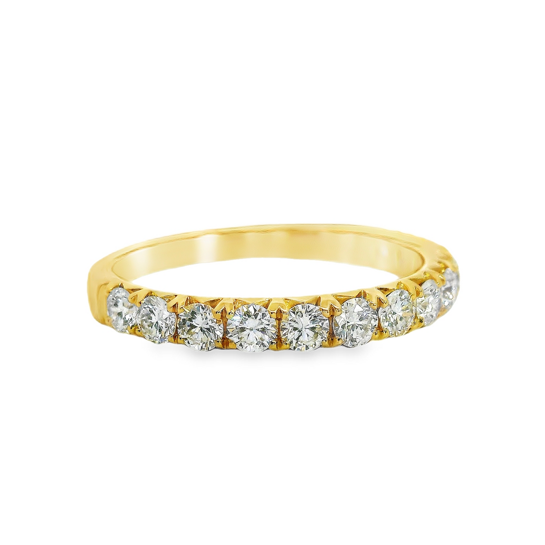 18kt Yellow Gold Natural Round Diamond Wedding Ring (.75ct)