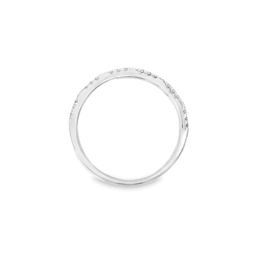 18kt White Gold Diamond Geometric Wedding Ring (0.37ct)