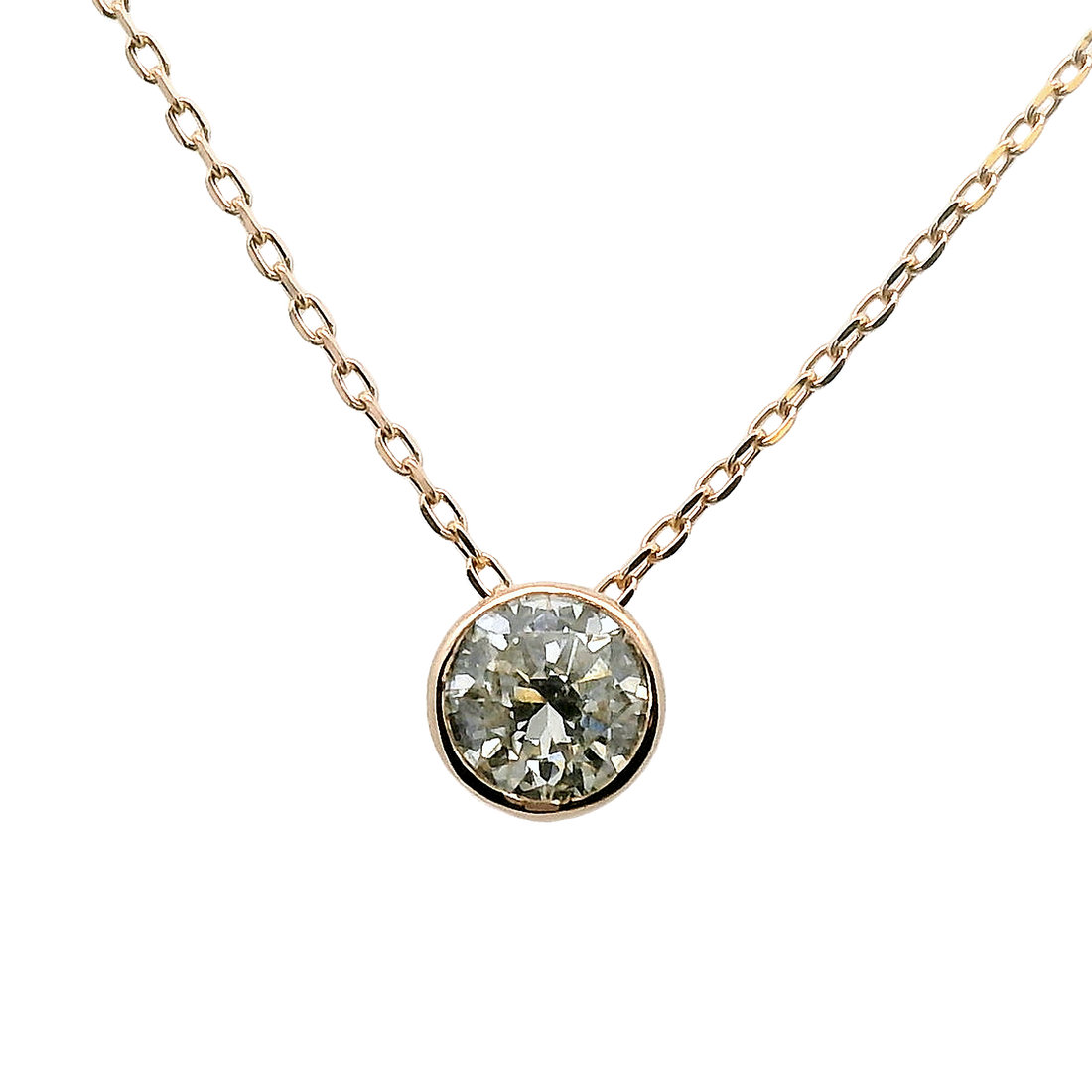 18kt Rosé Gold Natural Diamond Solitaire Pendant (0.23ct)