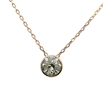 18kt Rosé Gold Natural Diamond Solitaire Pendant (0.23ct)