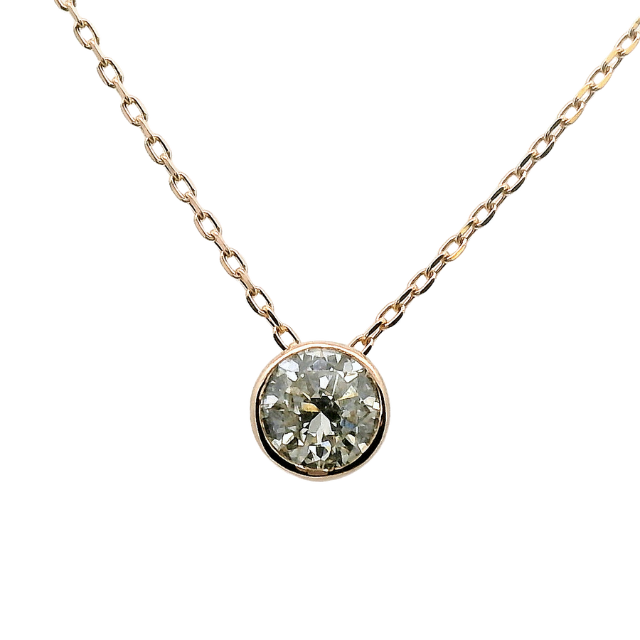 18kt Rosé Gold Natural Diamond Solitaire Pendant (0.23ct)