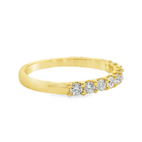 18kt Yellow Gold Natural Round Diamond Wedding Ring (.59ct)