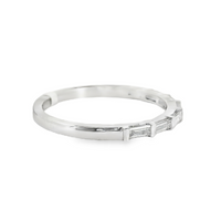 18kt White Gold Natural Baguette Diamond Wedding Ring (.31ct)