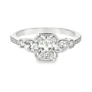 18kt White Gold Natural Radiant Diamond Engagement Ring (1.53ct)