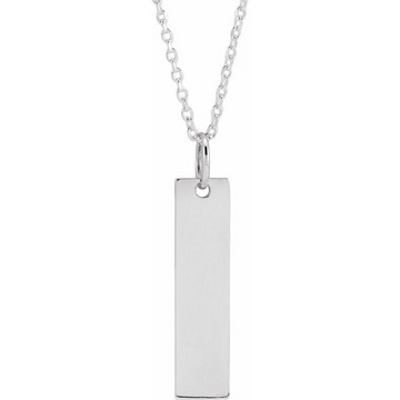 Sterling Silver 20x5mm Engraveable Bar