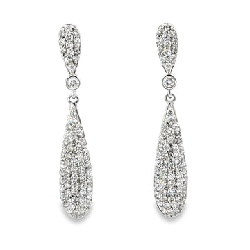 14kt White Gold Natural Diamond Drop Earrings (1.25ct)