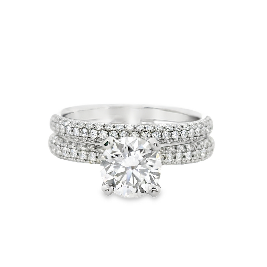 18kt White Gold Lab-Grown Round Diamond Engagement Ring (1.73ct)