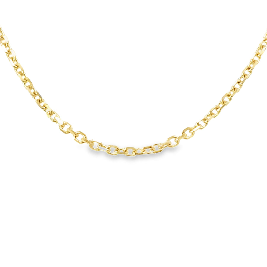 14K Yellow Gold 18" 1.5mm Cable Link Chain (3.05g)