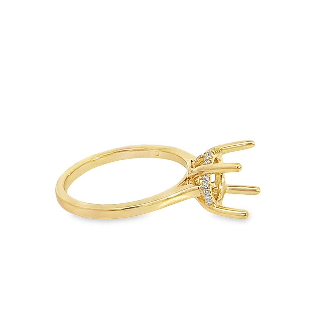 18K Yellow Gold Diamond Semi-Mount Ring (.08ct)