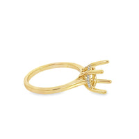 18K Yellow Gold Diamond Semi-Mount Ring (.08ct)