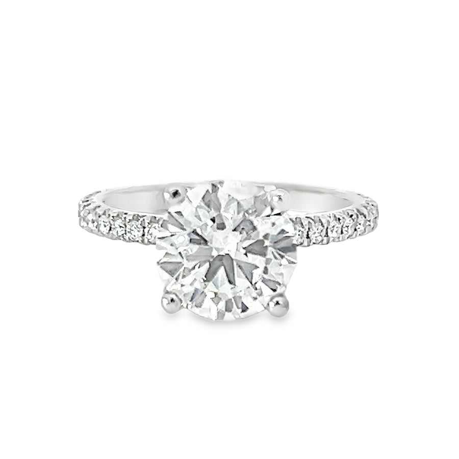 18K White Gold Lab-Grown Round Diamond Engagement Ring (2.01ct)