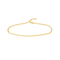 14K Yellow Gold 10" 2.7mm Curb Anklet (3.68g)