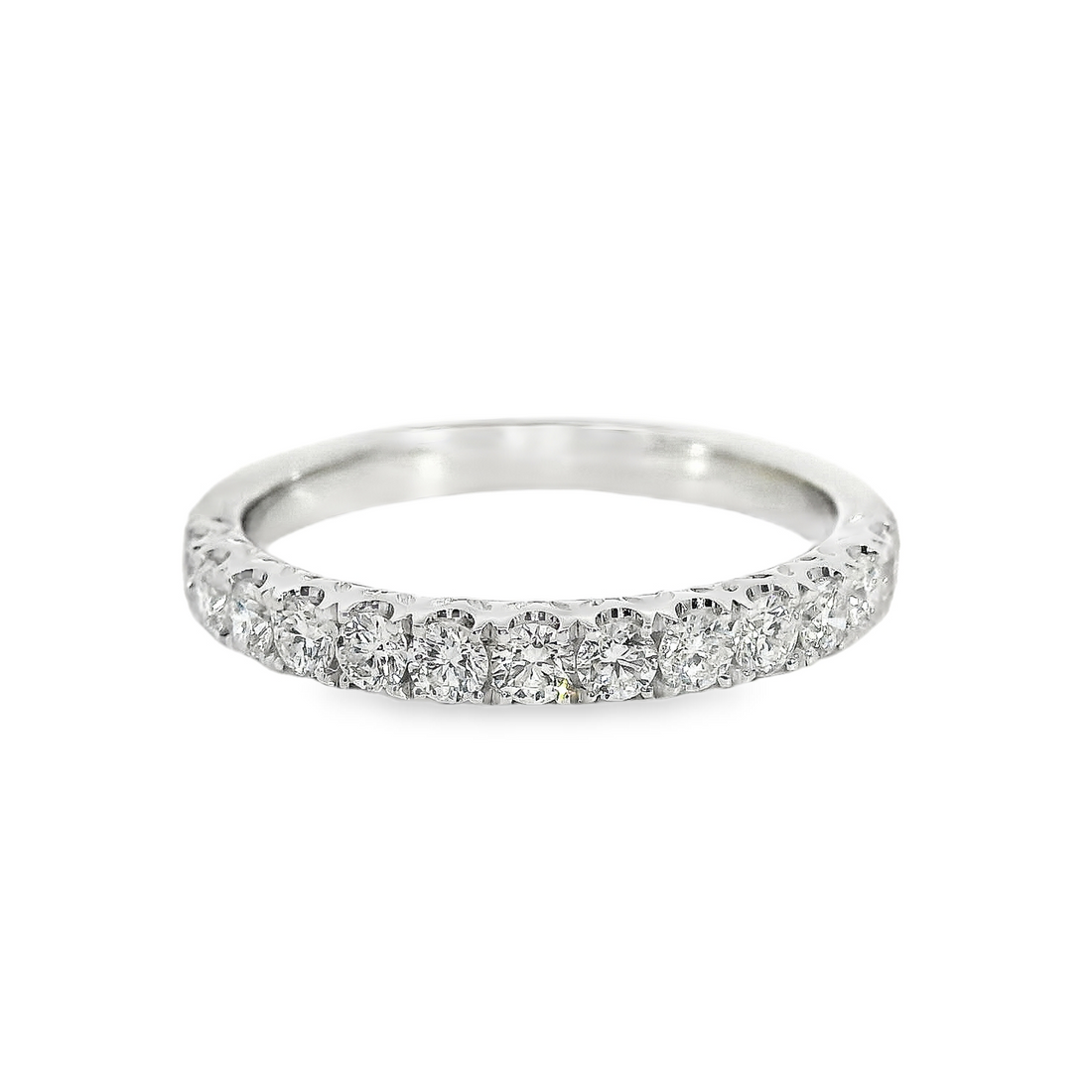 18kt White Gold Natural Round Diamond Wedding Ring (.54ct)