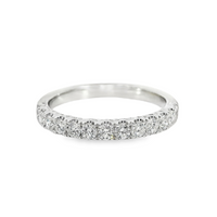 18kt White Gold Natural Round Diamond Wedding Ring (.54ct)