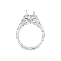 18kt White Gold Halo Natural Diamonds Semi-Mount Ring (1.26ct)